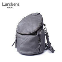 Larckers ведро Кожа PU женщин рюкзак круглая крышка двумя ремнями Crossbody Женщины Сумку один ремень использования сумка