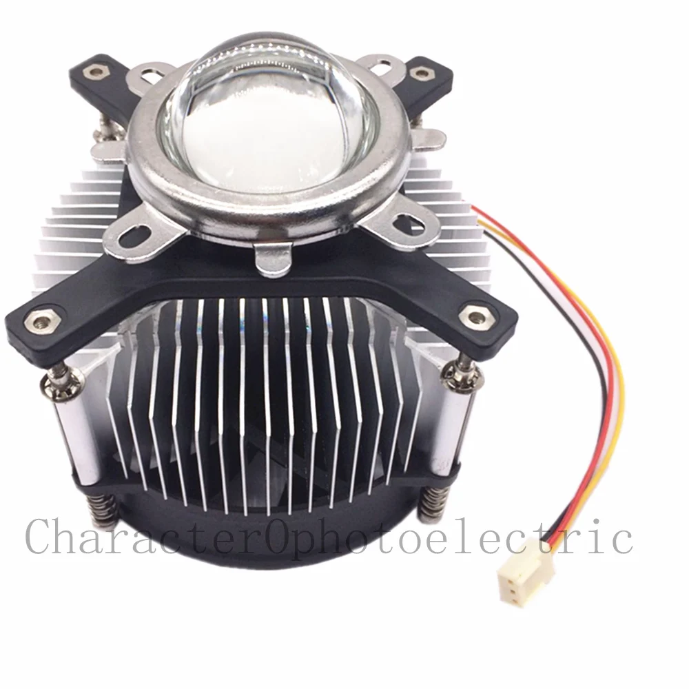 

2 PCS 50w 100w LED high power led heatsink DC 12V 1.2A led cooling fan +44mm lens kit for 20W 30W 50W 100w LED Diy