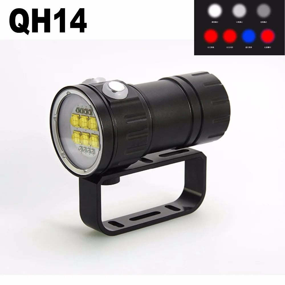 

Tinhofire Underwater 80M XHP70 XHP90 / L2 Photography Video White Red Blue LED Diving Flashlight Photo Fill light 18650 Battery