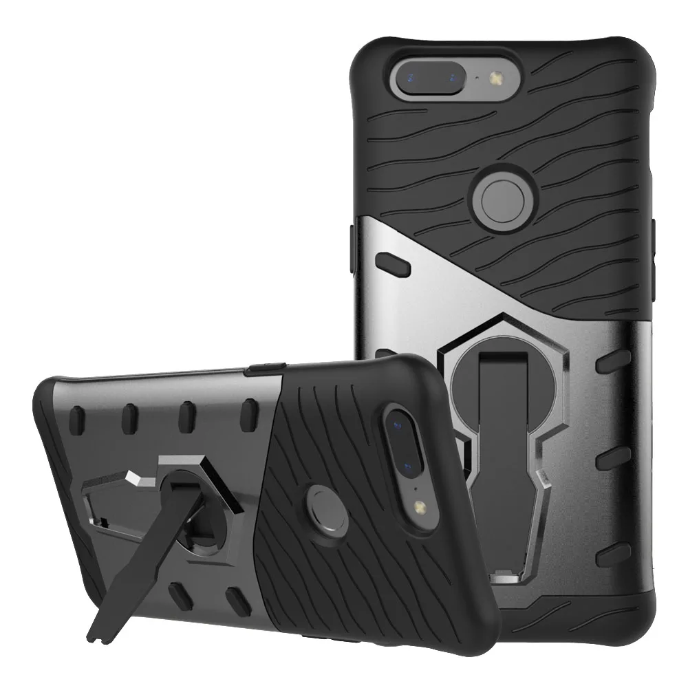 For oneplus 5t Case 2in1 Hybrid Armor Shock Resistant Case Rotate