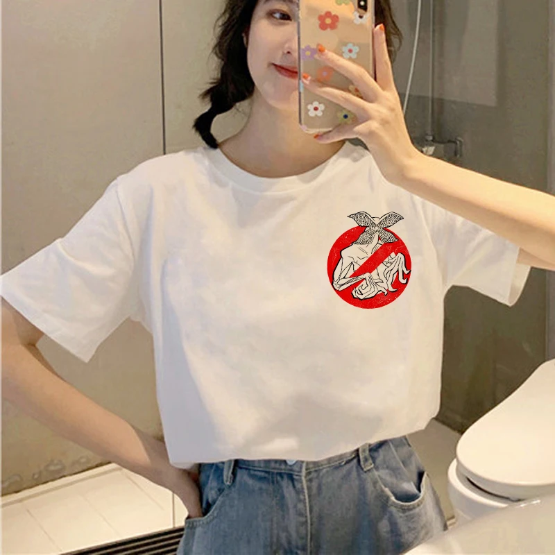 

Stranger Things3 Upside Down Harajuku T Shirt Women Ullzang Funny T-shirt 90s Graphic Casual Tshirt New Cartoon Top Tees Female