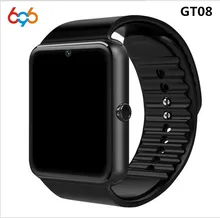 696 Smart Watch GT08 Clock Sync Notifier Support Sim TF Card Bluetooth Connectivity Android font b