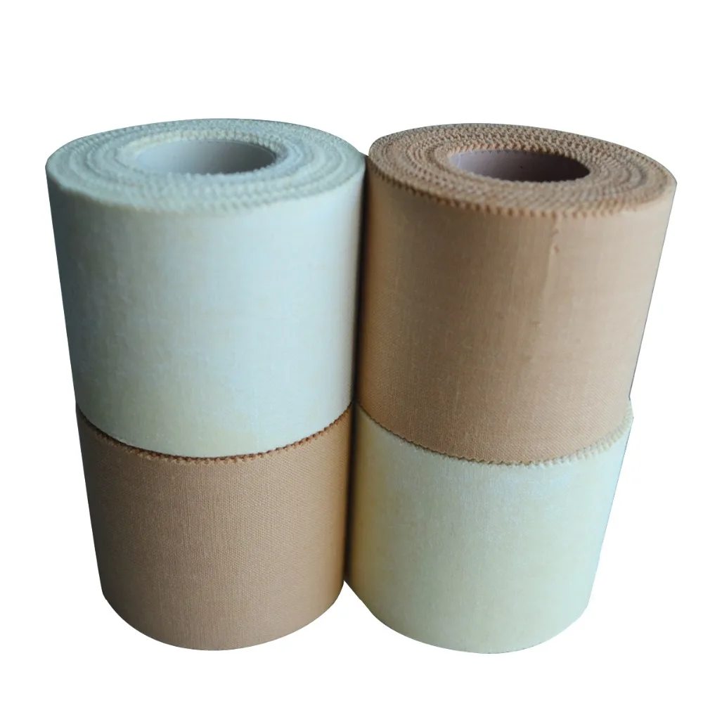 1Pc 5cm x 10m Sports Tape Zigzag Athletic Training Strapping Cotton Elastic Bandage Adhesive Anti-scratch White Skin Tape