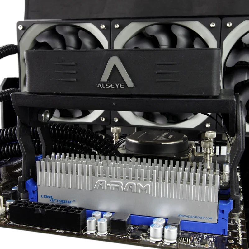 Online ALSEYE RAM Kühler PC Fan DDR Speicher Kühler mit Dual 60mm Lüfter PWM 1500 4000 RPM Kühler für DDR2 3 4