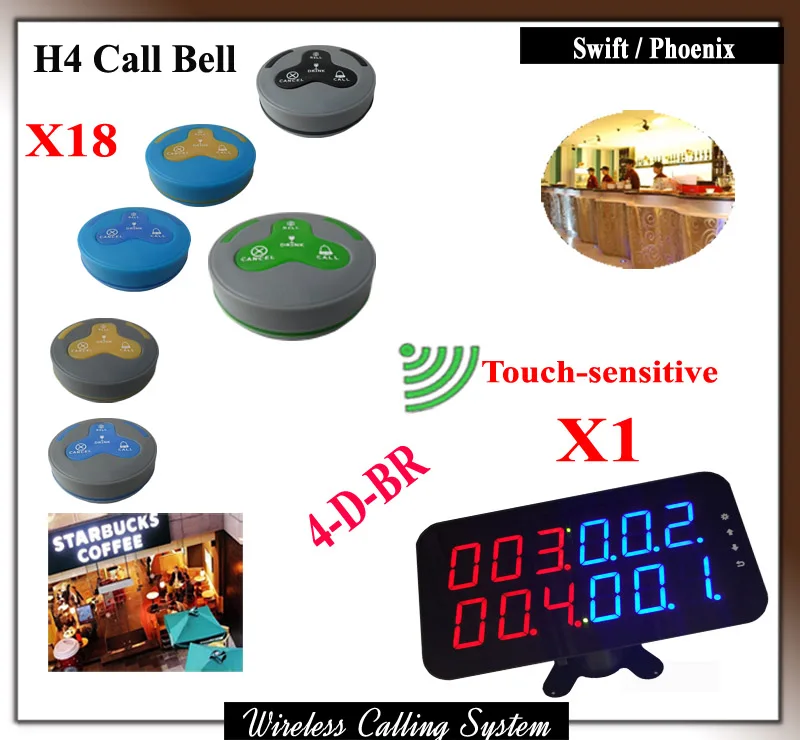 Wireless call bell system With restaurant pager wireless calling