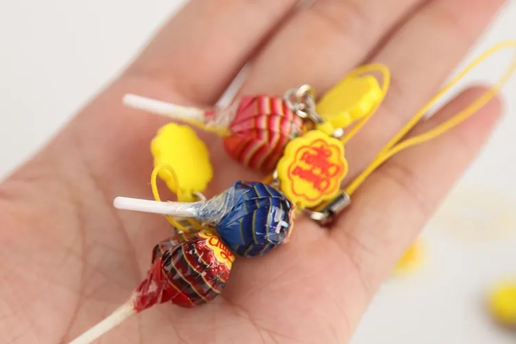 20 шт Мини CHUPA CHUPS леденцы конфеты ключ Chain.4cm. Flavour оптом Jar игрушка. Забавная