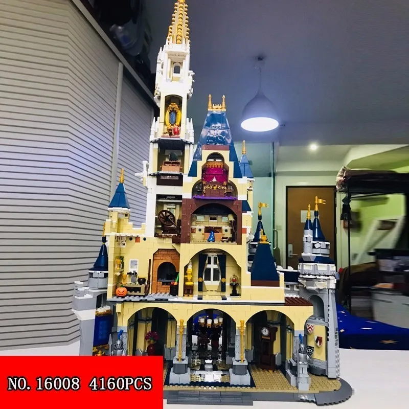 

4160pcs Building Block The Castle Block Castle Highest Quality RIZ-ZOAWD Spelling Insert Assembling Toys 16008 2018 New