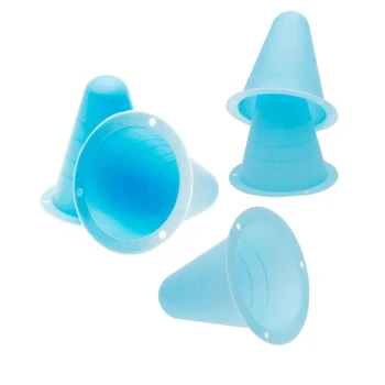 

5Pcs PVC Bright-colored Slalom Cones for Slalom Skating Cone Skating - Blue