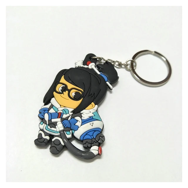 2018 New Overwatch Keychain Pendant Cute Cartoon Soft PVC Key Chain 16