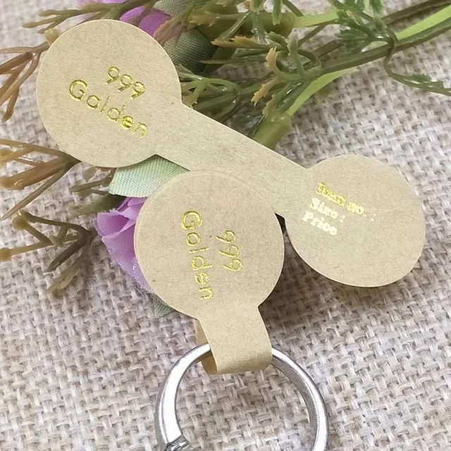 Buy 1000PCS folded paper jewelry ring label tag 18K
