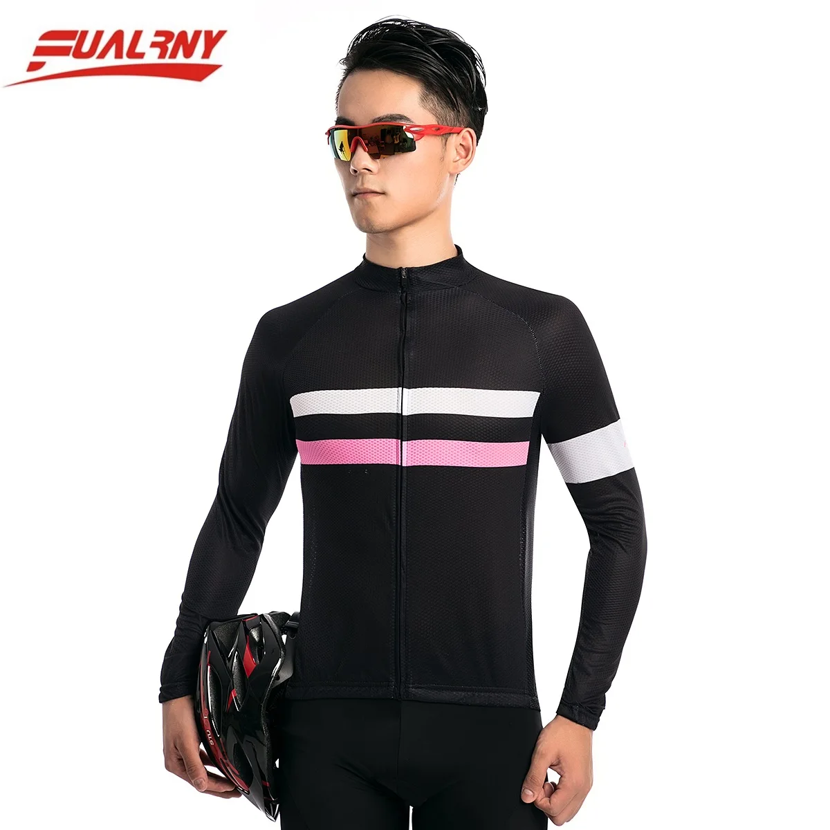 2018 Team FUALRNY Long sleeve Ropa Ciclismo Cycling Jersey 100% Polyester/Autumn Bicycle/Bike Clothes For Man Chest fluorescence