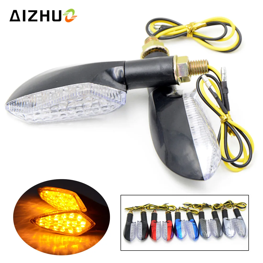 

Motorcycle LED Turn Signal Lights Scooter Flasher Arrow Indicators Flasher Lights for Honda Kawasaki Suzuki KTM BMW