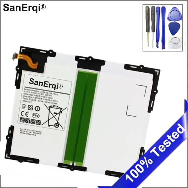 SanErqi 7300 мА · ч 10 1 Вт фотоаккумулятор для Samsung Glaxy Tablet Tab A 2016 тонкий T580 T585 T580N |