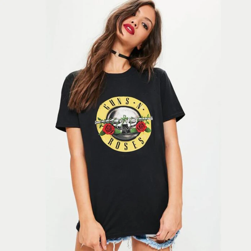 

cotton t shirt women vogue tshirt harajuku cartoon t-shirt rock print tee shirt femme clothes 2019 summer graphic printed tees