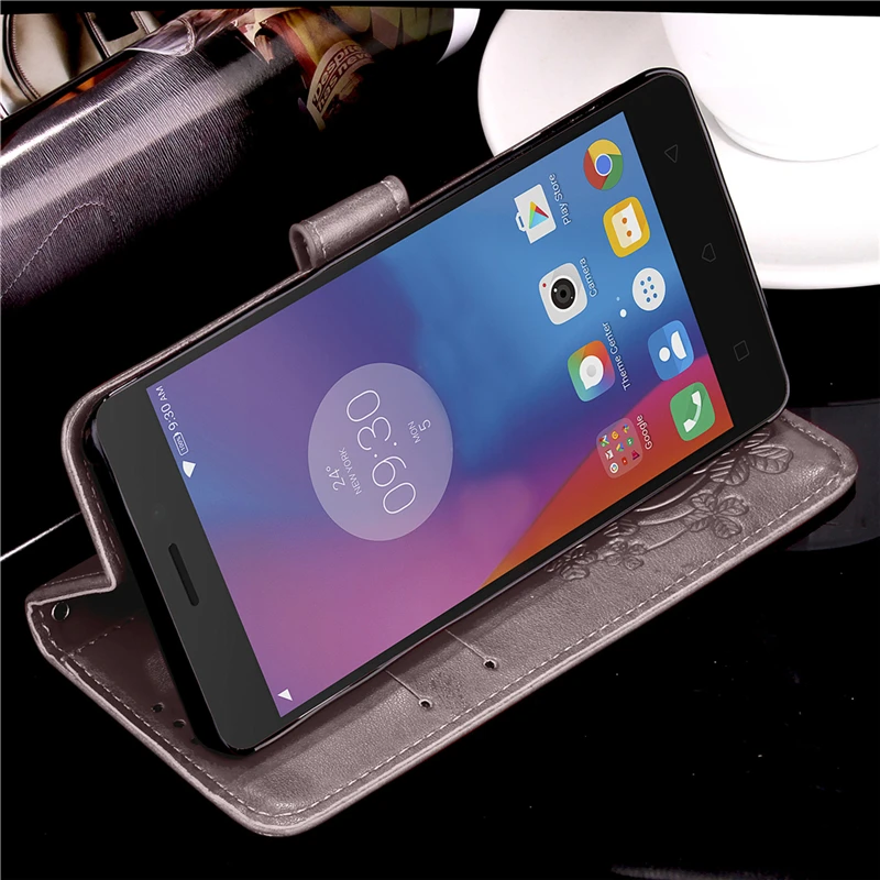 Кожаный чехол кошелек с объемным цветком для Lenovo A Plus A1010a20 A2010 A2020 a40 A7000 K6 K33a48 K33A42 K3