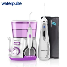 Водный Пульс V300+ V400Plus, набор с 9 насадками, Электрический ирригатор для полости рта, зубная нить, гигиена, уход за полостью рта для семейного использования