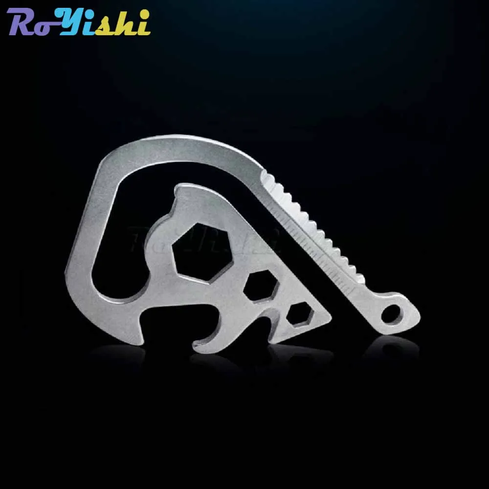 1pcs Stainless Steel Multifunction Saw Bottle Opener Belt Six Angle Wrench | Дом и сад