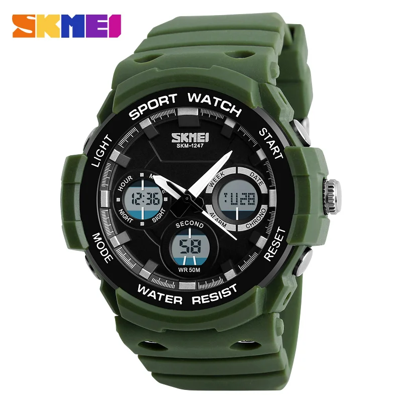 

SKMEI Men Sports Watch Outdoor Timing Military Watches Fashion 50 Meter Waterproof Digital Quartz Wristwatch Relogio Masculino