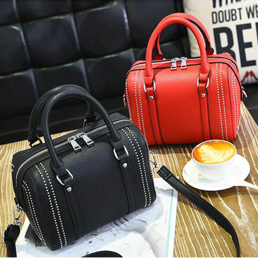 Rivet Woman's Handbag Brand Bucket Bag Luxury Shoulder Bags Women Bags