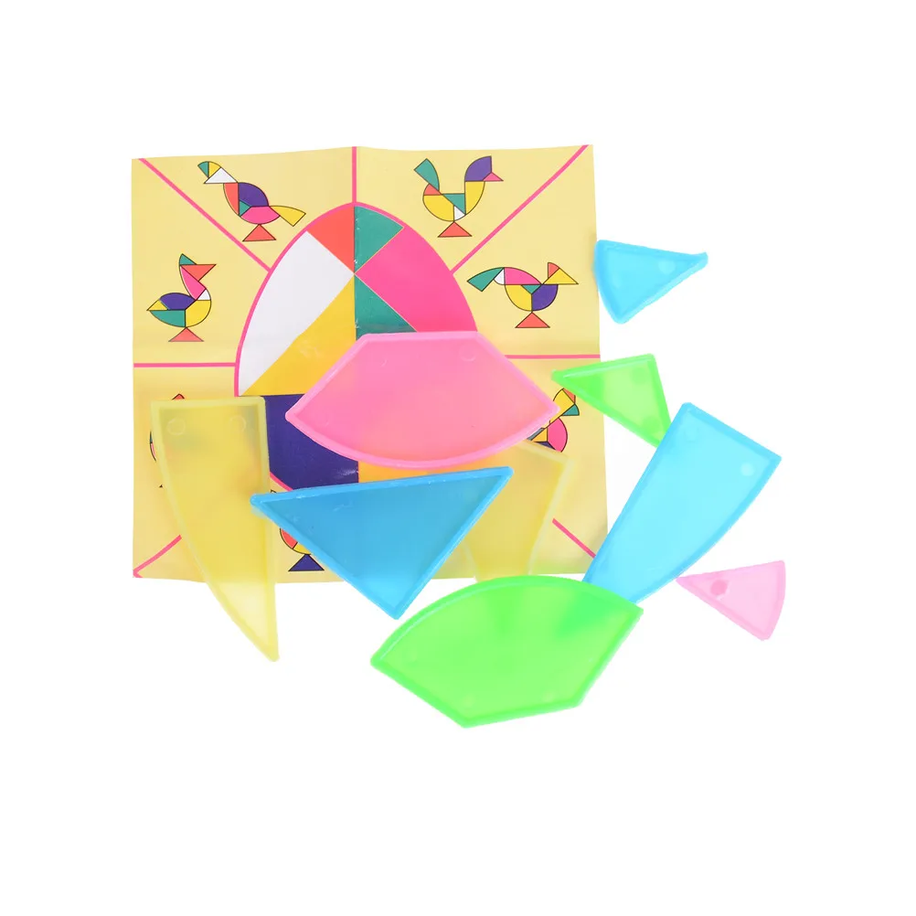 Горячая Распродажа деревянная 3d головоломка Tangram Teaser Tetris геометрическая форма