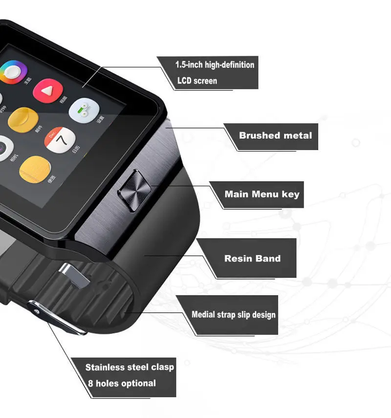Bgreen dz09 bluetooth smart watch phone mate спортивные наручные поддержка камеры шагомер gsm sim для