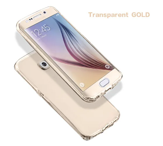 Для samsung Galaxy S7 край S10 S8 S9 плюс S10e чехол 360 градусов полный корпус чехол для телефона силиконовый прозрачный чистый Чехол бампер Чехол