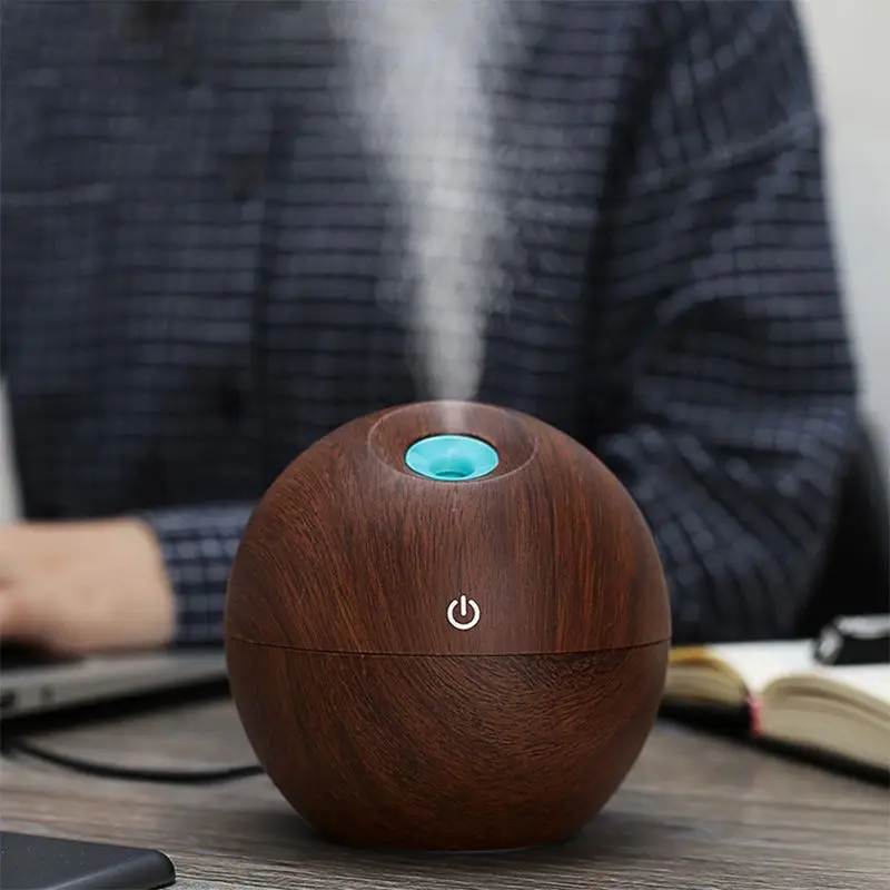 

130ml USB Aroma ESSential Oil Diffuser Ultrasonic Mist Humidifier Air Purifier Color Change LED Night light for Office Home