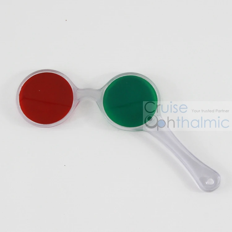 

Premium fixed plastic Optometry | green or red tester | RGFLP2