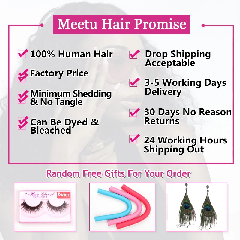Meetu Malaysian Straight Hair Bundles Natural Color 100% Human Hair Weave Bundles Non Remy Hair Extensions Buy 3 or 4 Bundles