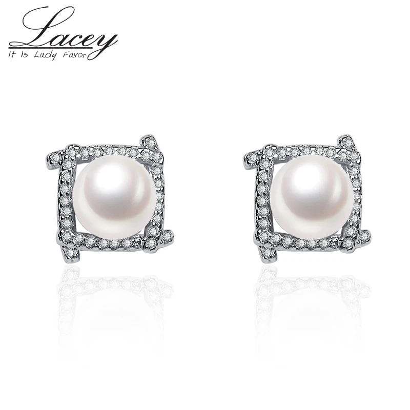 

Freshwater natural shiny pearl earrings jewelry,Real 925 sterling silver pearl earrings for women