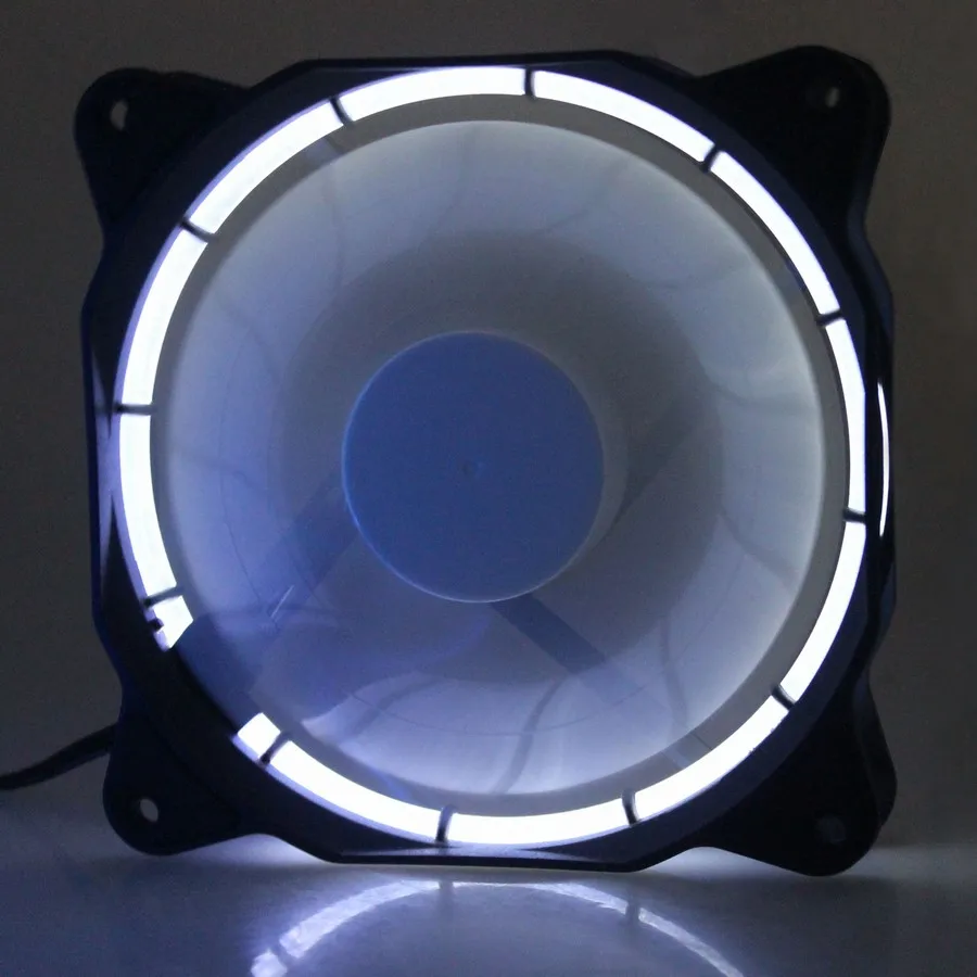 1 Piece White LED Light Ultra Quite 120mm PC Computer Case Cooling Fan