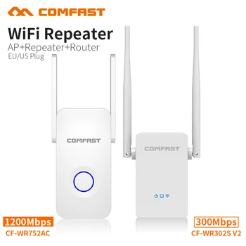 

COMFAST 1200Mbps 5.8G Wifi Repeater Router 300Mbps 2.4GHz Wifi Signal Extender English Firmware Wi-fi Amplifier Router
