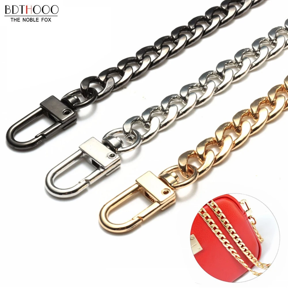 

Free Shipping 120cm DIY Metal Chain For Bag Strap Purse Chain Bags Straps for Crossbody Handbag Handles Bag Parts & Accessories