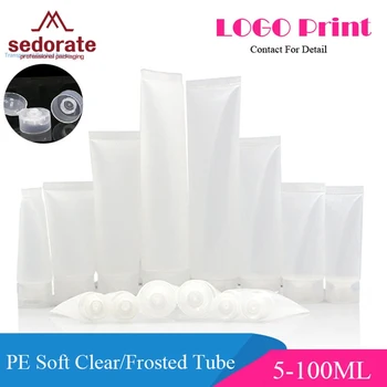 

Sedorate 30 pcs/Lot PE Soft Tube 5g 10g 15g 20g 30g 50g 100g Clear Scrube Cream Tube Facial Cleaner Handcream Container JX172