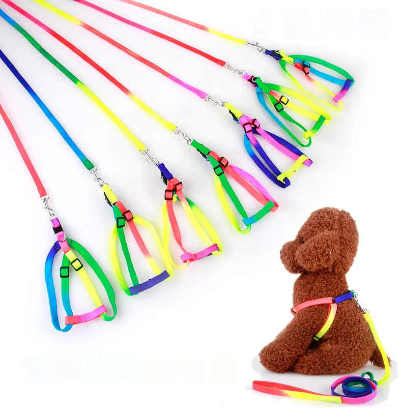 2pcs/lot High Quality Pet extensible Harness Leashes Traction Rope for Dogs 1.2M Pet chest back