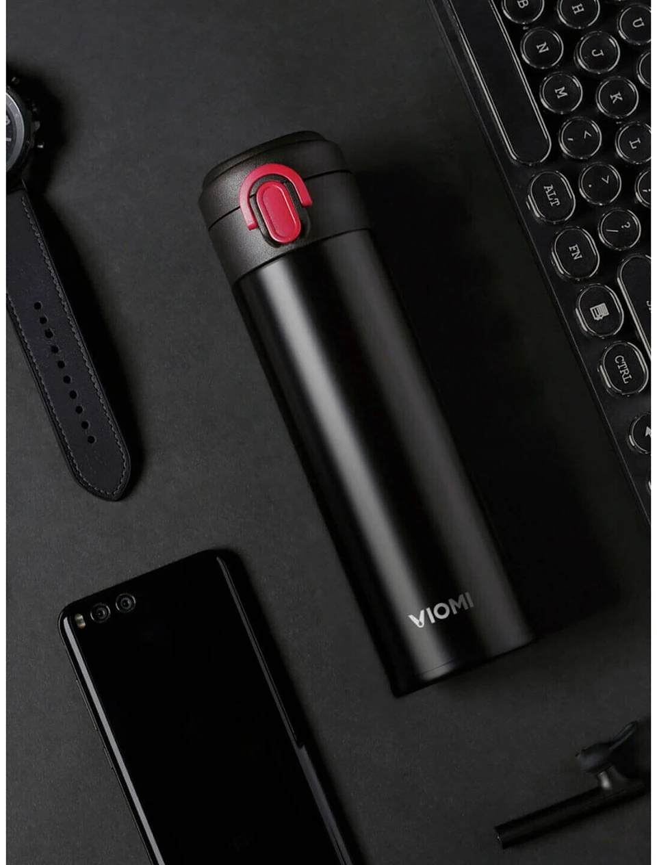 Original Xiaomi Mijia VIOMI Thermos Stainless Steel cup Flask Water Bottle Cup 24 Hours Thermos 300ML Single Hand ONClose (16)
