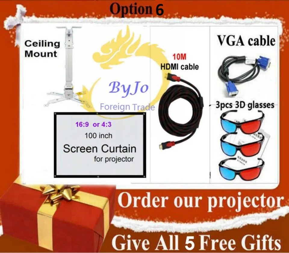 Светодиодный HD проектор ViEYiNG для домашнего кинотеатра 1920x1080 3D экран Pk