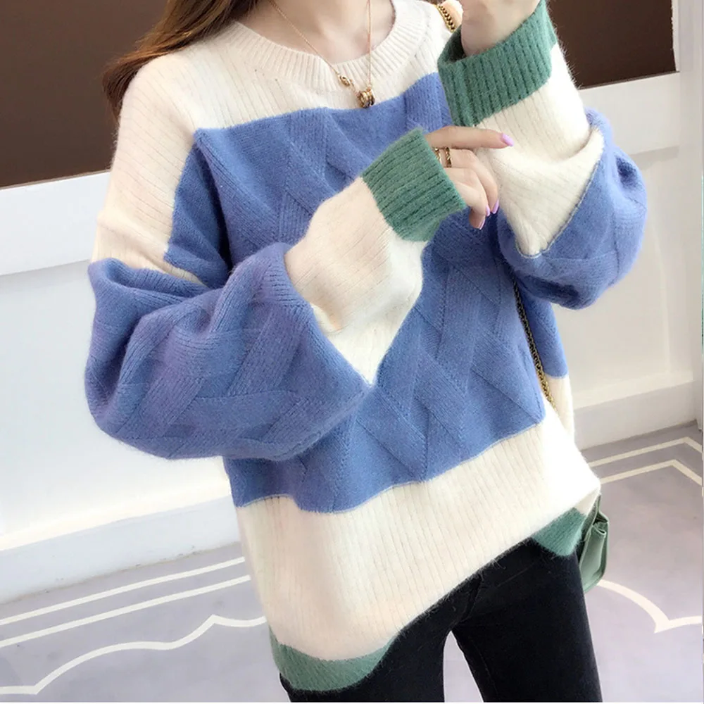 Cardigan Pullover Sweater Women O-neck Harajuku Korean Cashmere Sweater Chompas Para Mujer Sueter Mujer Invierno 2018
