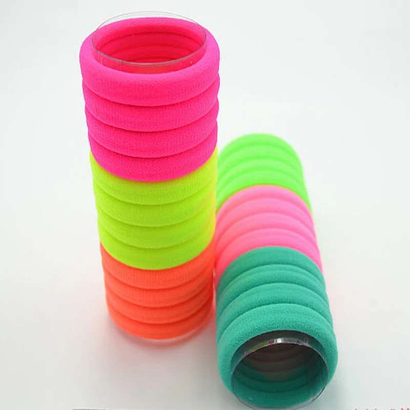10PC Elastic Hair Band Candy Colored Rubber Band Hair Rope Elastic Ring Girl Hair Accessories Braiders Hairdressing Stylists