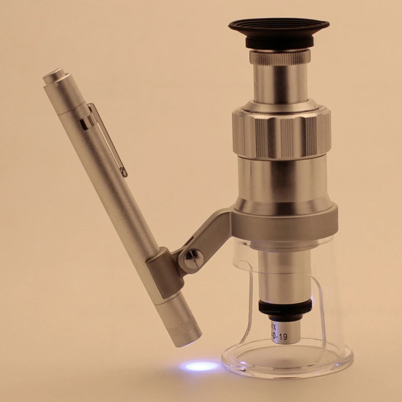Стол увеличительное стекло с подсветкой светодиодный карманный микроскоп с шкалой сетки светодиодный источник света лупа для печати ткань тест