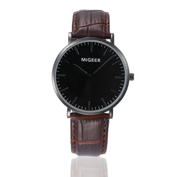 

Migeer Mens Watch Retro Stainless Steel Analog Alloy Quartz Wrist Watch Retro Design Leather Band Watch Analog Alloy Quartz #YL5