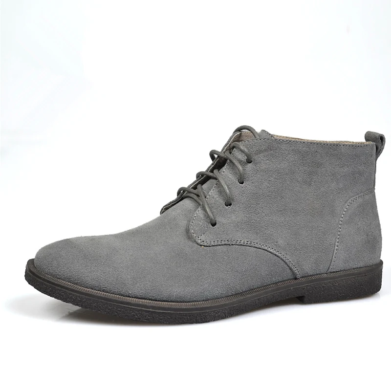 US SIZE 12 13 Nubuck Leather Casual Lace Up Desert Chukka Ankle Boots Men Winter Shoes