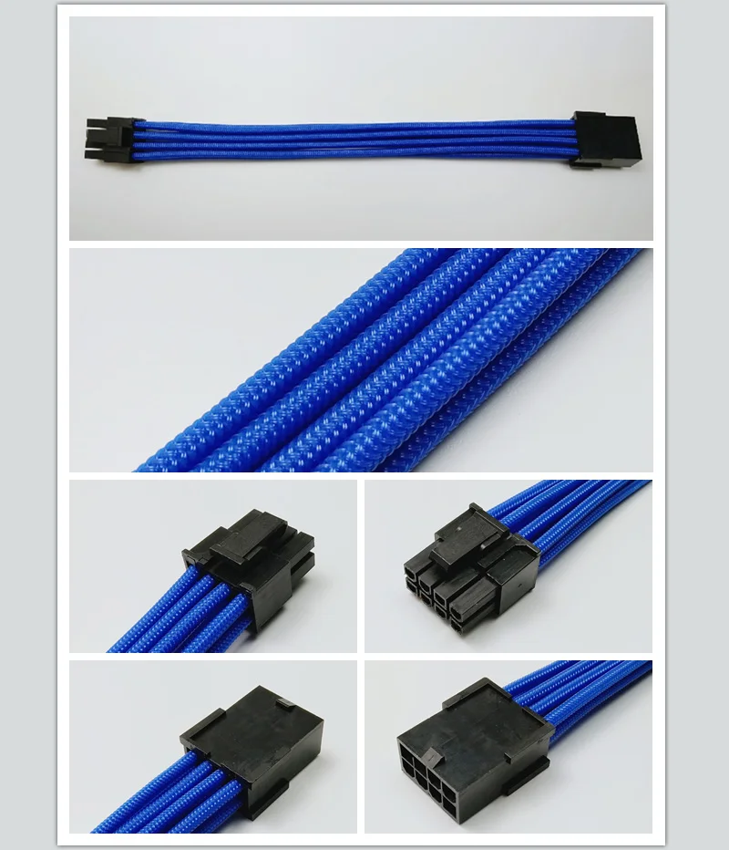 WinfMOD PCI E 8PIN Женский к мужскому 6 + 2Pin 18AWG PSU удлинитель/кабель с