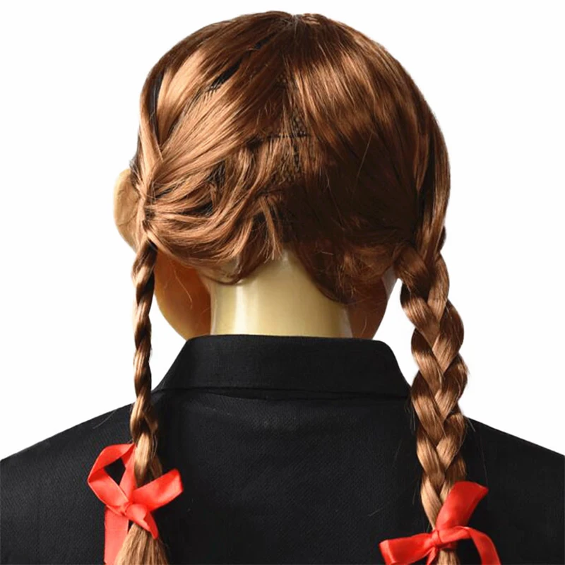 Маска для косплея Annabelle из латекса страшная кукла полная голова волосы взрослые
