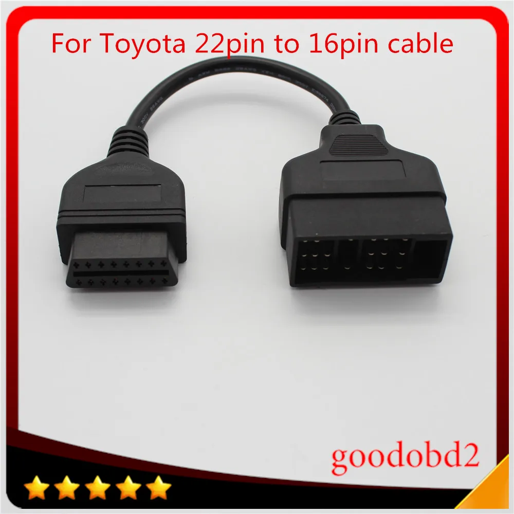 Для Toyota OBD подключения 22 Pin 22 Pin штекер OBD2 OBDII DLC 16 Pin 16 Pin Женский Соединительный адаптер Кабели диагностический Автомобильный Кабель