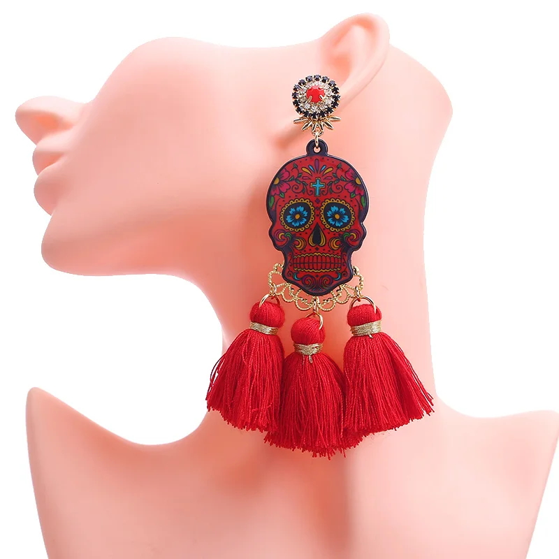 Bohemian Long Statement Tassel Drop Earrings Luxury Resin Beads Tassel Earrings For Women Women Dangle Earrings (18)