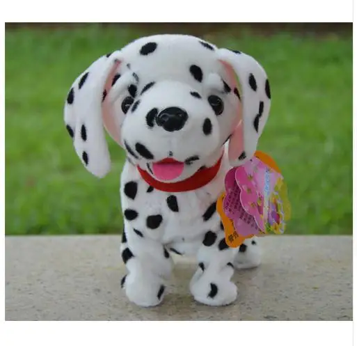 Робот Электронные Собаки Домашние животные Звуковое управление интерактивный робот собака лай стенд прогулки электронные игрушки собака подарок для рождественской игрушки подарок - Цвет: Dalmatians