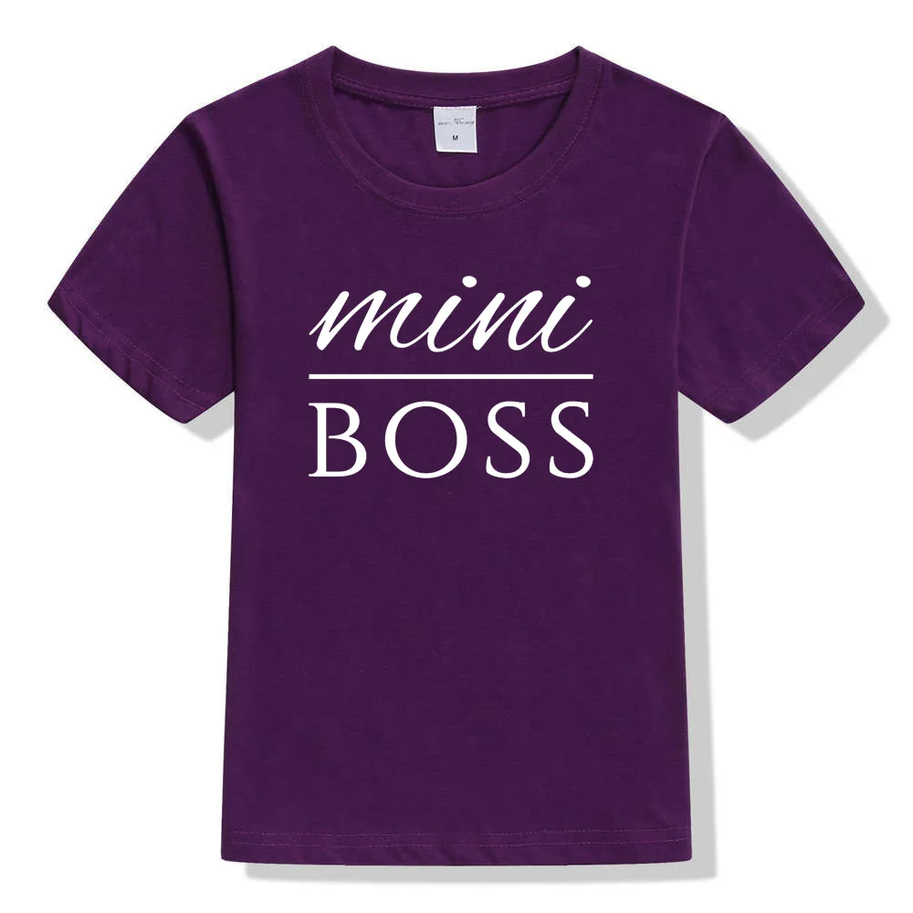 От 3 до 10 лет для мальчиков и девочек летняя футболка Mini с надписью BOSS принтом