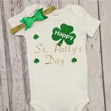Пользовательские St Patricks Любовь Клевер первое боди на день рождения цельный торт сетки пачка наряд, комплект детский душ вечерние сувениры фото реквизит