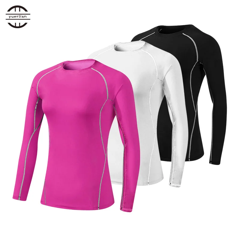 

New Quick Dry Table Tennis Women's T-Shirts Fitness Tights Sport Suit Yoga Workout Blouse Running Long Sleeve Female T-Shirt